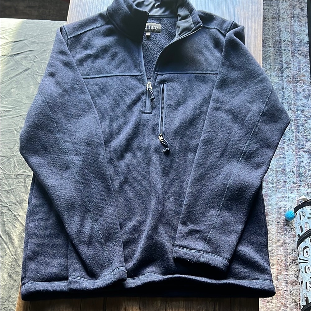 Navy Blue Quince Fleece Men's quarter zip